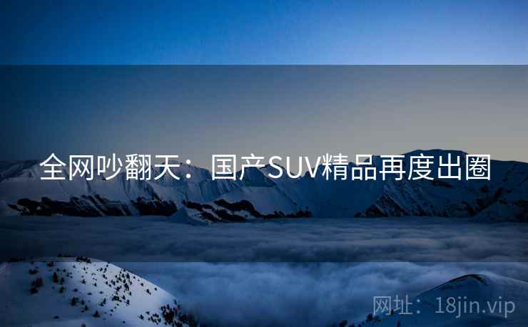 全网吵翻天：国产SUV精品再度出圈