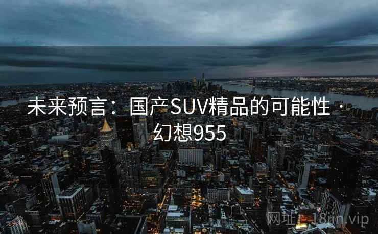 未来预言：国产SUV精品的可能性 · 幻想955